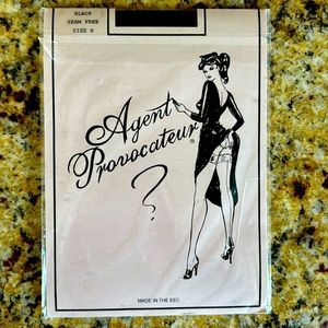 Agent Provocateur seam-free silk stockings, black, 100% silk size B Unopened